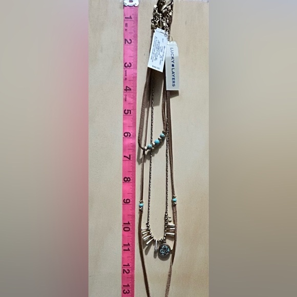 Lucky Brand layers wear 1,2or 3 leather,faux turquoise,silver NWT - Picture 5 of 10